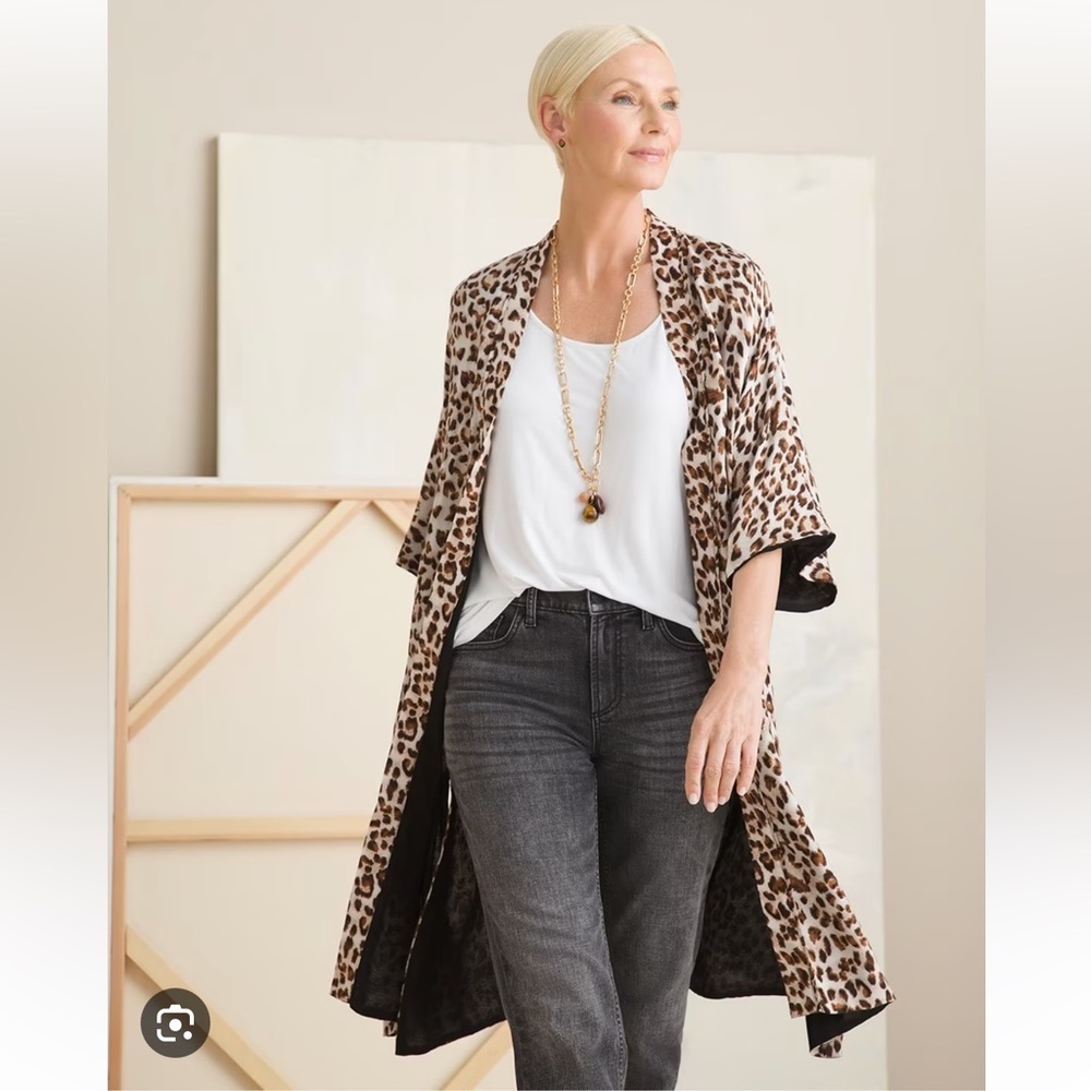 Chicos animal print kimono size L/XL